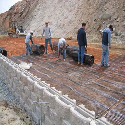 120KN HDPE プラスチック 単軸地格 地合成安定化 50m ロール 長さ