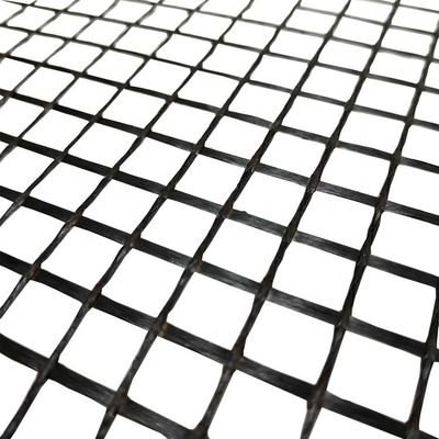 道路床固化用地質繊維 1m-6m 幅80-80 PET バイアキシアルポリエステル 地質グリッド