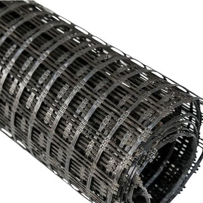 下の中国デザインスタイル 道路床固化 バイアキシアルポリエステル80-80 PETジオグリッド