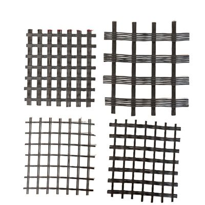 下の中国デザインスタイル 道路床固化 バイアキシアルポリエステル80-80 PETジオグリッド