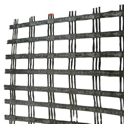 下の中国デザインスタイル 道路床固化 バイアキシアルポリエステル80-80 PETジオグリッド