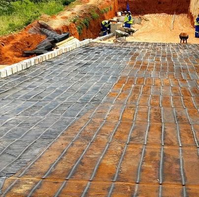 120KN HDPE プラスチック 単軸地格 地合成安定化 50m ロール 長さ