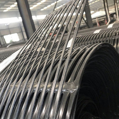 低黒 220kN PP HDPE 単軸地網 壁や道路の補強用 50m