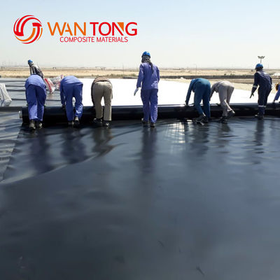 中国デザインスタイル 1.0mm 滑らかな表面 HDPE 黒のゲオメムランロール