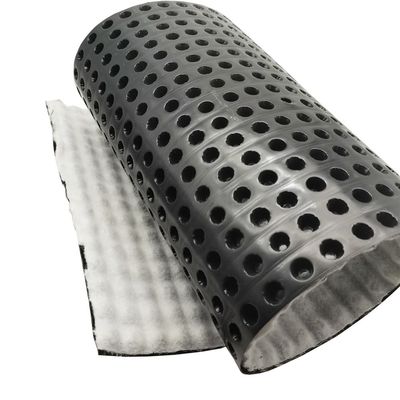 8mm 高さ HDPE PP 織物のない複合物 穴穴排水シート/排水板