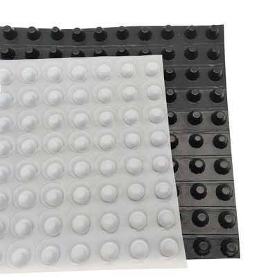 8mm 高さ HDPE PP 織物のない複合物 穴穴排水シート/排水板