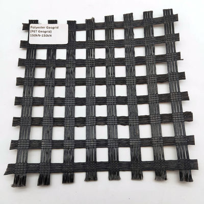 土面斜面道路建設 50kn 80kn 100kn ポリエステル ペット ジオグリッド 厚さ 0.2mm-4mm