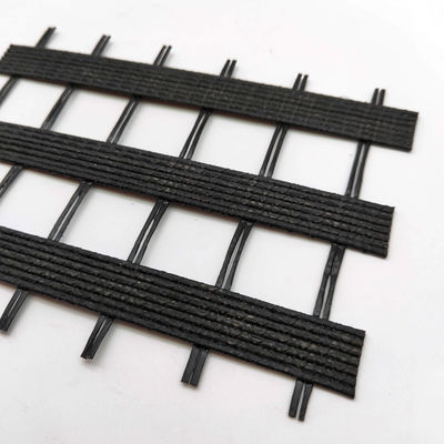 土面斜面道路建設 50kn 80kn 100kn ポリエステル ペット ジオグリッド 厚さ 0.2mm-4mm