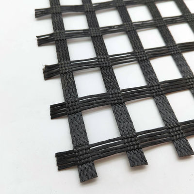 土面斜面道路建設 50kn 80kn 100kn ポリエステル ペット ジオグリッド 厚さ 0.2mm-4mm