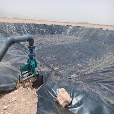 黒色 HDPE 地膜 ラインナー 1mm 農業池 防水 0.5mm 0.75mm 1.5mm