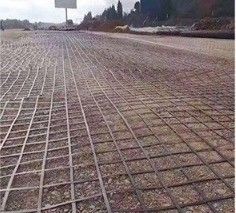 黒地質繊維 織物のない二軸プラスチック地質グリッド 縫合された防裂地質グリッド