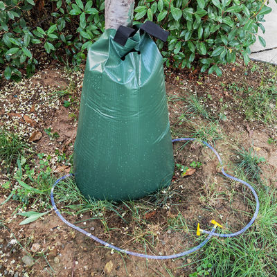 2つの排水管付きのスローリリースウォーターバッグ 20ガロンPVCツリーウォーターバッグ 500gm